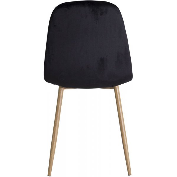 Bridge matstol - Ekimitation/svart sammet