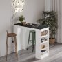 Style barbord 120 x 51,6 cm - Vit/svart