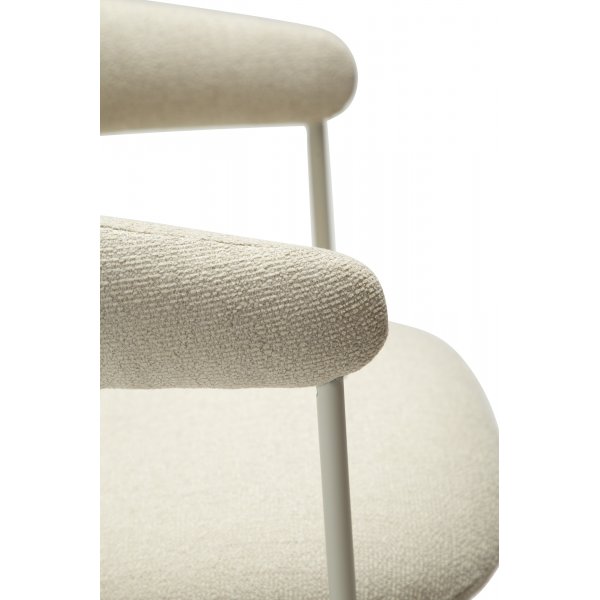 Plenti karmstol - Vit boucl/cashmere