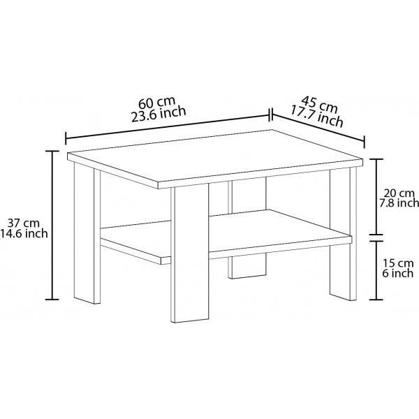 Duama soffbord 90 x 45 cm - Ek