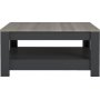 Table basse Grado 89 x 89 cm - Gris fonc/chne