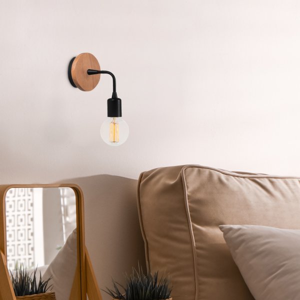 Dartini wandlamp 735 - Bruin/zwart