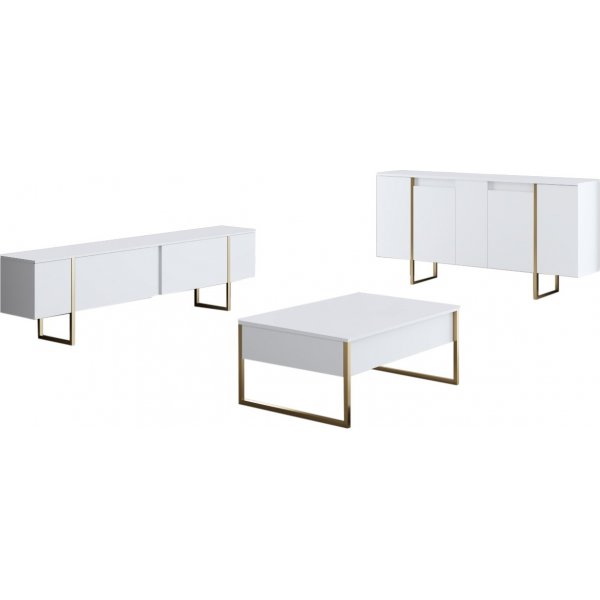 Buffet Lux Blanc/or Buffet Lux Blanc/or