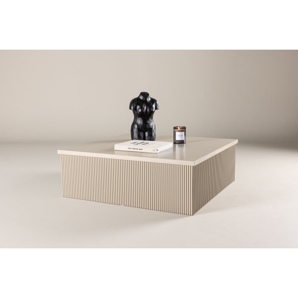 Soffbord beige 90x90 cm - Lennox