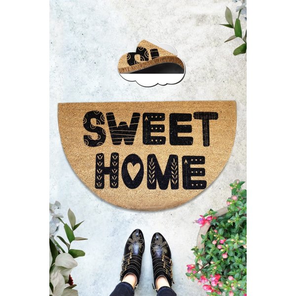 Devet drrmatta Beige/svart - 40 x 75 cm