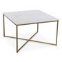 Maryland soffbord i marmor 75x75 cm matt mssings underrede