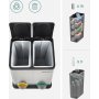 Maiken soptunna 30 l - Silver/svart