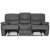 Manhattan 3-sits reclinersoffa - Grå PU + Möbelvårdskit för textilier