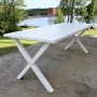 Matbord Scottsdale 190 cm - Vit + Textilskydd fr mbler