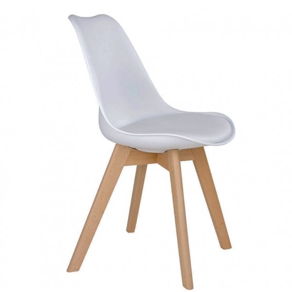 Molde Matstol - Vit/natur Molde Matstol - Vit/natur