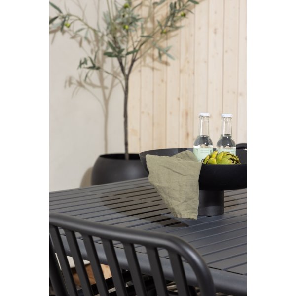 Borneo utematgrupp med 6 st Peking stolar - Svart