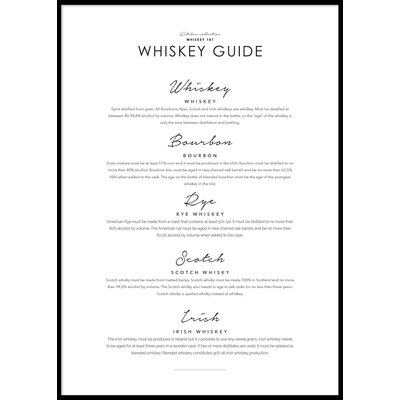 WHISKEY GUIDE - Poster 50x70 cm
