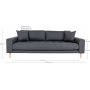 Lido 3-sits soffa - Mrkgr
