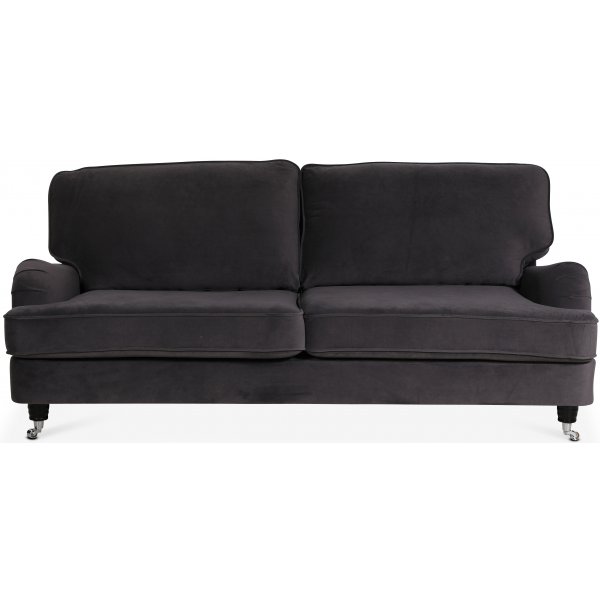 Kvarsebo Howard 3-sits soffa - Mörkgrå (Sammet) Kvarsebo Howard 3-sits soffa - Mörkgrå (Sammet)