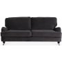 Kvarsebo Howard 3-sits svngd soffa - Mrkgr (Sammet)