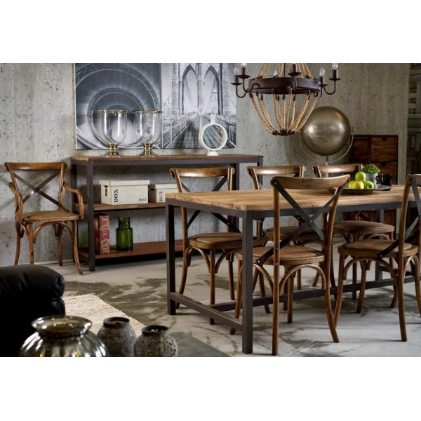 Vintage matstol - Antikbetsad Ek Vintage matstol - Antikbetsad Ek