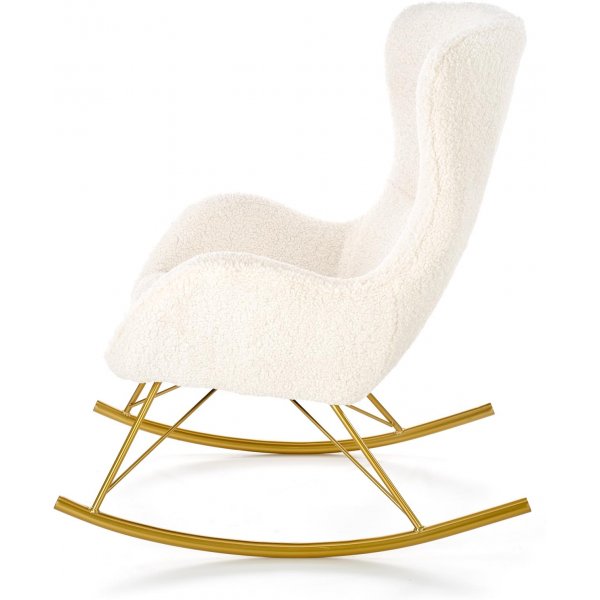 Chaise  bascule Doro - Blanc crme/or