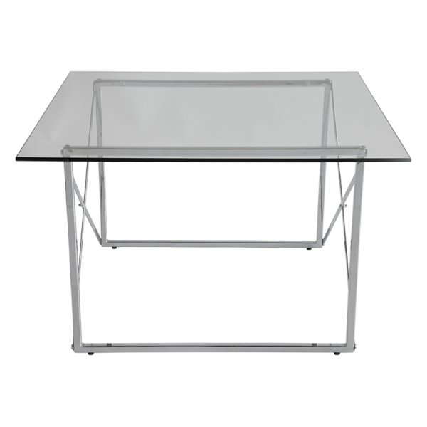 Cross soffbord 75x75cm - Krom + Textilrengöring för möbler Cross soffbord 75x75cm - Krom + Textilrengöring för möbler