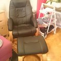Lanzer massagefåtölj med fotpall - Svart Lanzer massagefåtölj med fotpall - Svart