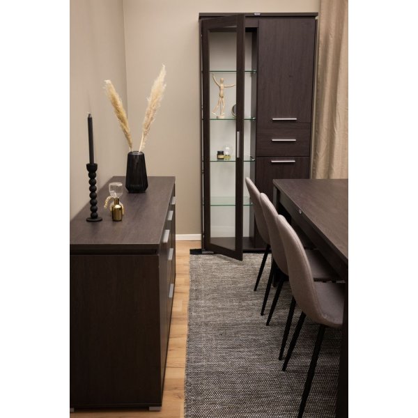 Trinidad vitrinskåp - Svart Ek Trinidad vitrinskåp - Svart Ek