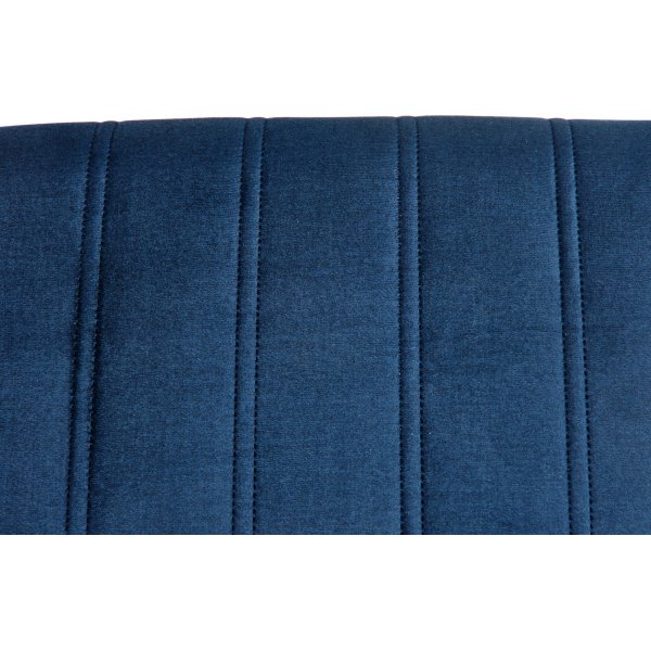 Chaise Heather - Velours bleu marine et noir