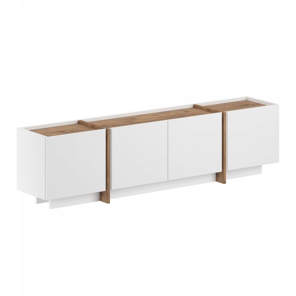 TV-b�nk Lorensa 180 cm - Vit/Atlantic Pine