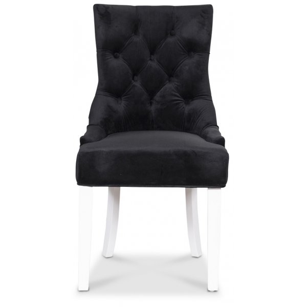 Decotique stol (Rygghandtag) - Svart sammet