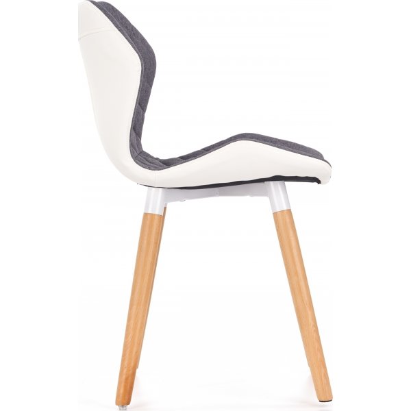 Chaise de salle  manger Lucky - Gris/blanc