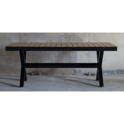 Bologna matbord 200-240 cm - Svart / Ek (Aintwood)