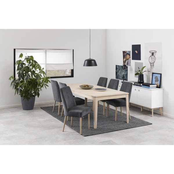 Table à manger Northwood 220 cm - Chêne pigmenté blanc Table à manger Northwood 220 cm - Chêne pigmenté blanc