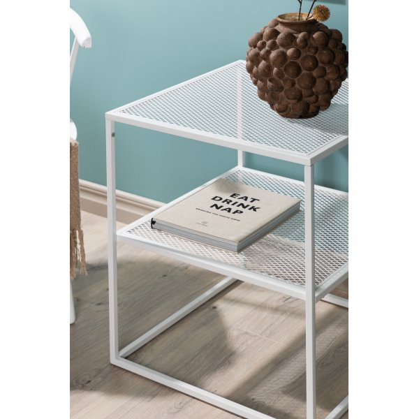 Netz sidobord 55 x 55 cm - Vit Netz sidobord 55 x 55 cm - Vit