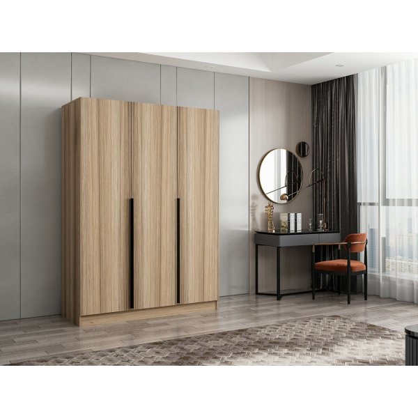 Cikani kledingkast 135x52x210 cm - Eiken Cikani kledingkast 135x52x210 cm - Eiken