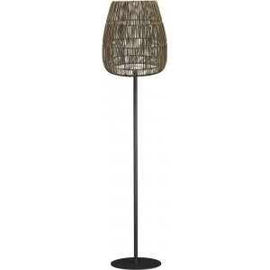 Lampadaire Agnar Saigon pour extrieur - Rotin artificiel/noir - 154 cm