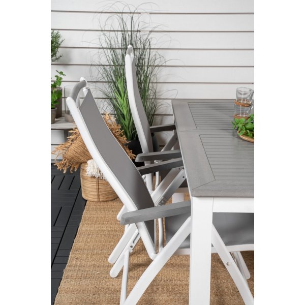 Albany utematgrupp med 4 st Albany stolar - Gr/Vit