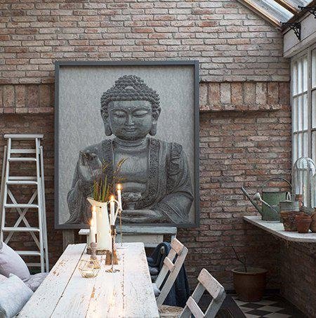 Buddha bonad 140 x 160 cm - Grå Buddha bonad 140 x 160 cm - Grå