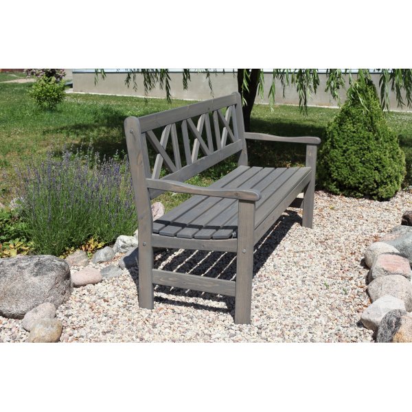 Bollns tuinbank 3-zits - Grijs + Vlekverwijderaar voor meubels