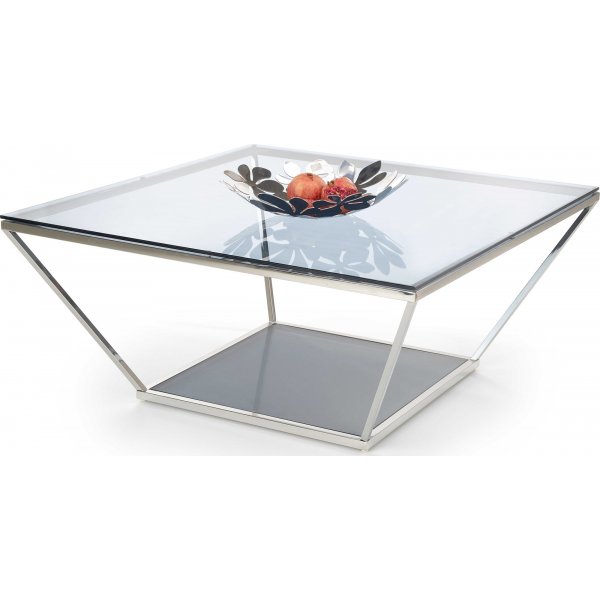 Table basse Puerto 100 x 100 cm - Verre fum