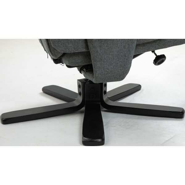 Relaxfauteuil met voetenbank grijs - Oslo Relaxfauteuil met voetenbank grijs - Oslo