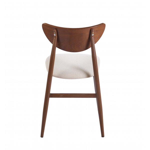 Matgrupp Crossby bord �120cm i valn�t med 4st Ludvig matstol i valn�t