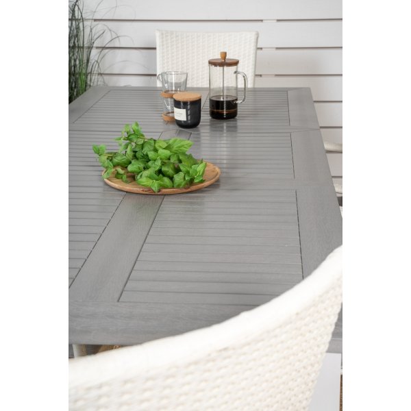 Albany utematgrupp med 6 st Anna stolar - Vit/Gr