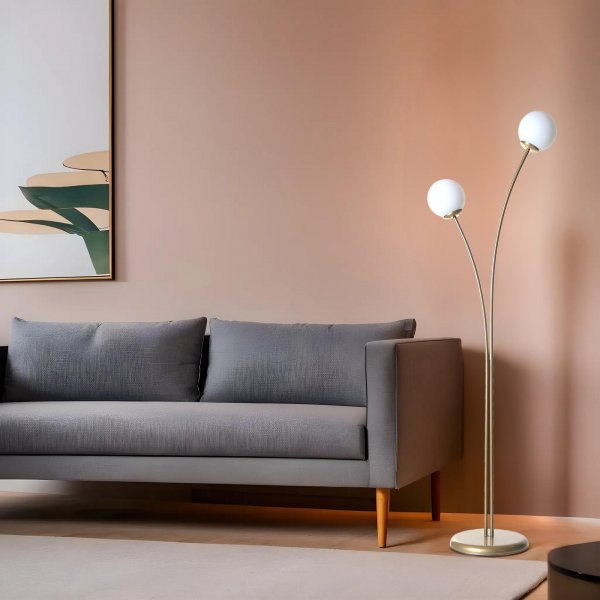 Lampadaire Rose - Or/blanc Lampadaire Rose - Or/blanc