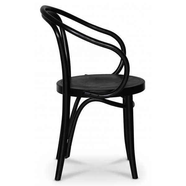 Pinto svart karmstol Nr.30 böjträ Pinto svart karmstol Nr.30 böjträ