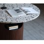 Table basse ronde Arto hauteur 60 cm - Noyer / Terrazzo