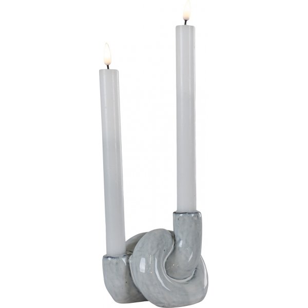 House Nordic kandelaar 3 - Gemleerd wit