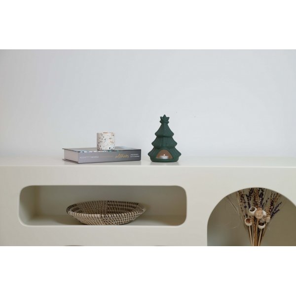 Lanterne bougie sapin de Nol - Vert