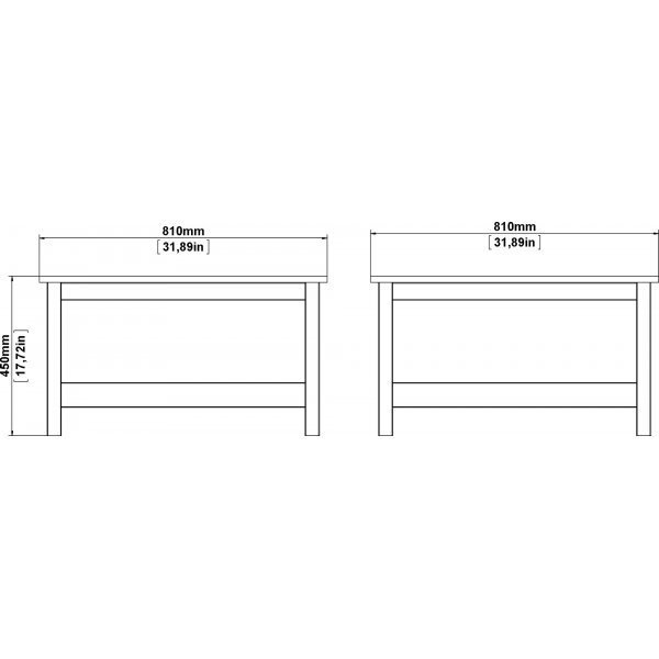 Table basse Madrid 81 x 81 cm - Blanc Table basse Madrid 81 x 81 cm - Blanc