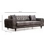 Arredo Capitone 3-sits bddsoffa - Antracit