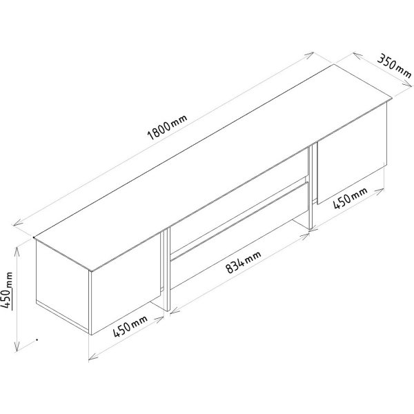 Sion TV-b�nk - Cream/valn�t