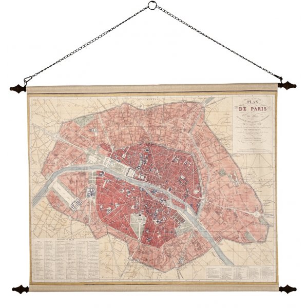 Vggdekoration - Paris vintage karta