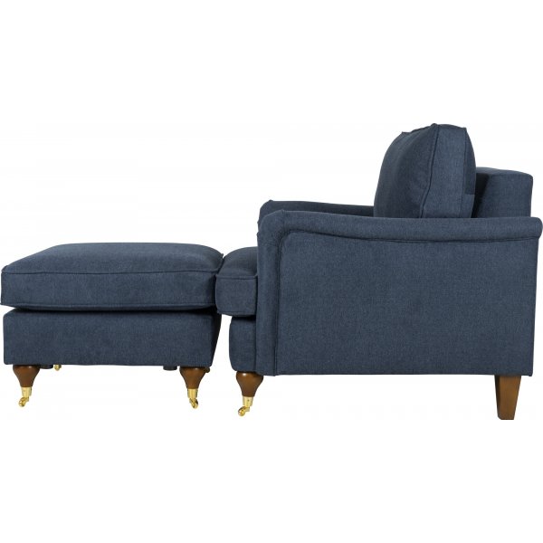 Fauteuil donkerblauw - Howard + Textielreiniging voor meubels Fauteuil donkerblauw - Howard + Textielreiniging voor meubels